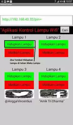 Play APLIKASI SISTEM KONTROL LAMPU MENGGUNAKAN WIFI Play APLIKASI SISTEM KONTROL LAMPU MENGGUNAKAN WIFI