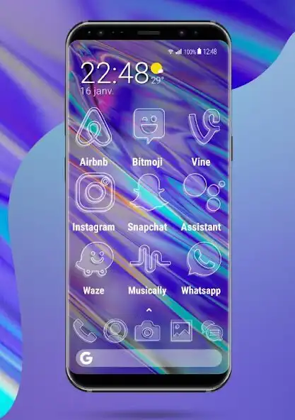 Play Apolo Holo - Theme, Icon pack, Wallpaper as an online game Apolo Holo - Theme, Icon pack, Wallpaper with UptoPlay