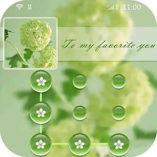 Play AppLock Theme Green Flowers APK