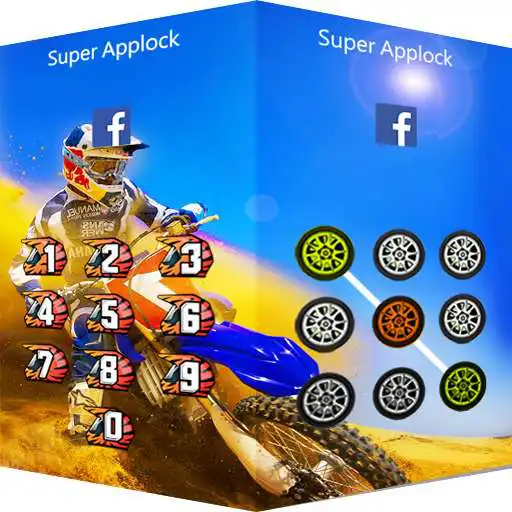 Free play online AppLock Theme Motocross Race  APK