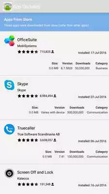 Play App Updates with Update apps list