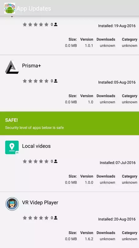 Play App Updates with Update apps list
