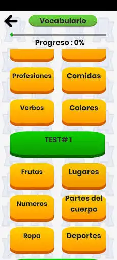 Play Aprende Ingles - Vocabulario as an online game Aprende Ingles - Vocabulario with UptoPlay