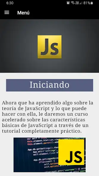 Play Aprender JavaScript desde cero as an online game Aprender JavaScript desde cero with UptoPlay