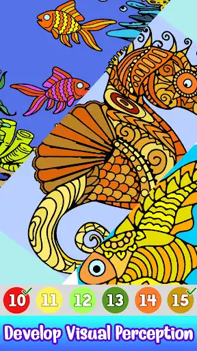 Play Aquatic Animals Color by Number: Sea Coloring Book