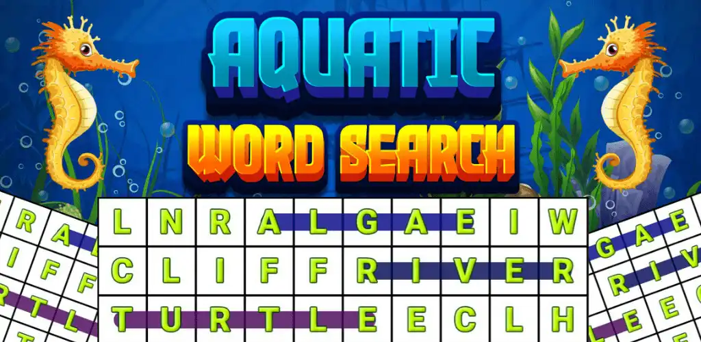 Play Aquatic Word Search Game  and enjoy Aquatic Word Search Game with UptoPlay