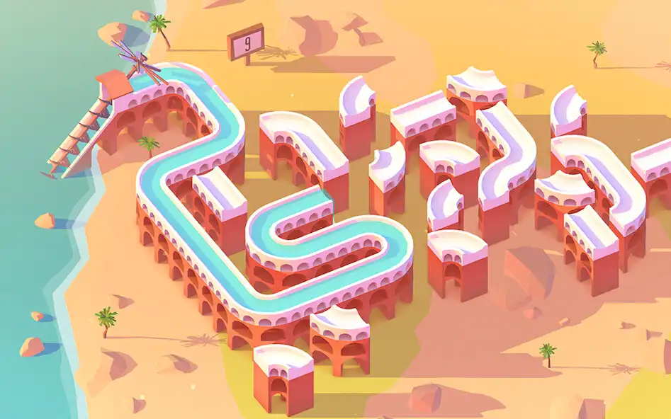 Play Aquavias – Water Flow Puzzle as an online game Aquavias – Water Flow Puzzle with UptoPlay