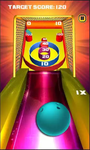 Play Arcade Fun Ball Roller - Skee Bowling as an online game Arcade Fun Ball Roller - Skee Bowling with UptoPlay