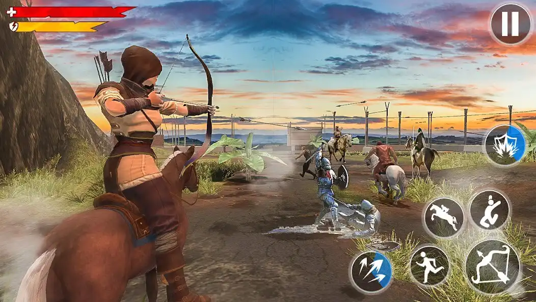 Play Archer Attack: 3D Shooting War as an online game Archer Attack: 3D Shooting War with UptoPlay