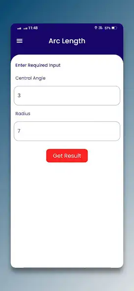 Play Arc Length Calculator as an online game Arc Length Calculator with UptoPlay