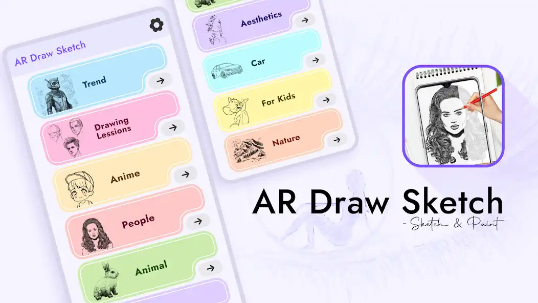 Play AR Draw Sketch: Sketch  Paint  and enjoy AR Draw Sketch: Sketch  Paint with UptoPlay
