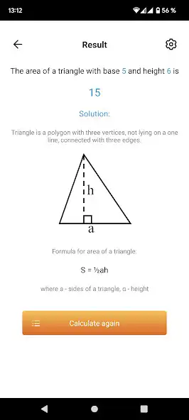 Play Area of a triangle as an online game Area of a triangle with UptoPlay