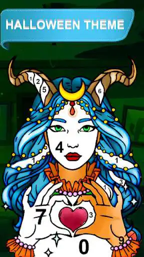 Play Arena Halloween Color by Number - Paint by Number as an online game Arena Halloween Color by Number - Paint by Number with UptoPlay