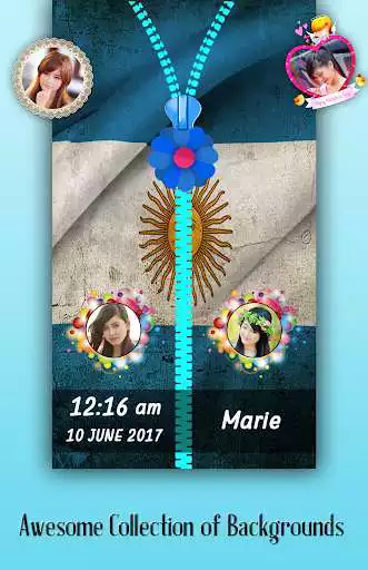 Play Argentina Flag Zipper Lock Screen  and enjoy Argentina Flag Zipper Lock Screen with UptoPlay