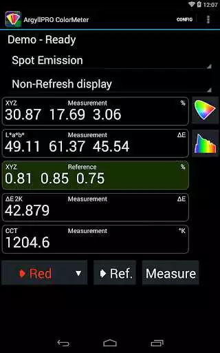 Play ArgyllPRO ColorMeterDemo
