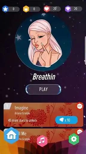 Play Ariana Grande - Piano Tiles DJ as an online game Ariana Grande - Piano Tiles DJ with UptoPlay