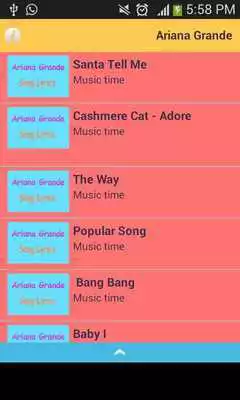 Play Ariana Grande Song And Lyric 2