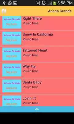Play Ariana Grande Song And Lyric 2