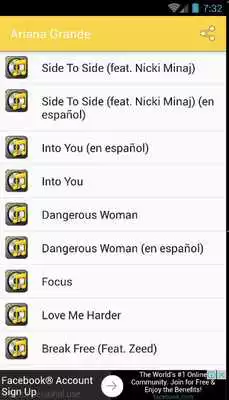 Play Ariana Grande SongsLyrics