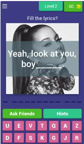 Play Ariana Grande Trivia as an online game Ariana Grande Trivia with UptoPlay