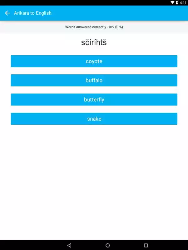 Play Arikara Vocab Builder