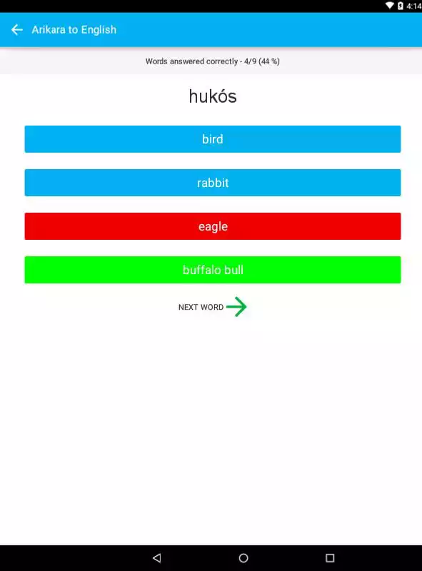 Play Arikara Vocab Builder