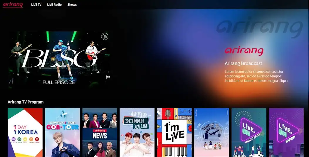Play Arirang TV for SmartTV as an online game Arirang TV for SmartTV with UptoPlay