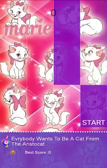 Play Aristocats Piano Game as an online game Aristocats Piano Game with UptoPlay