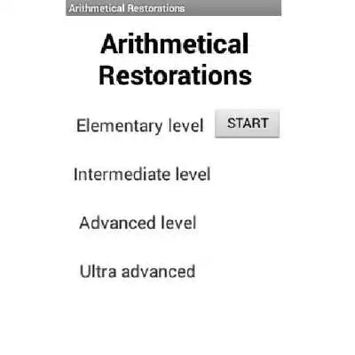 Play Arithmetical Restorations