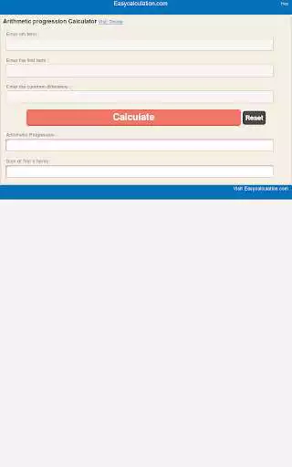 Play APK Arithmetic Progression Calci  and enjoy Arithmetic Progression Calci with UptoPlay com.hiox.arithmetic_progression_calculator