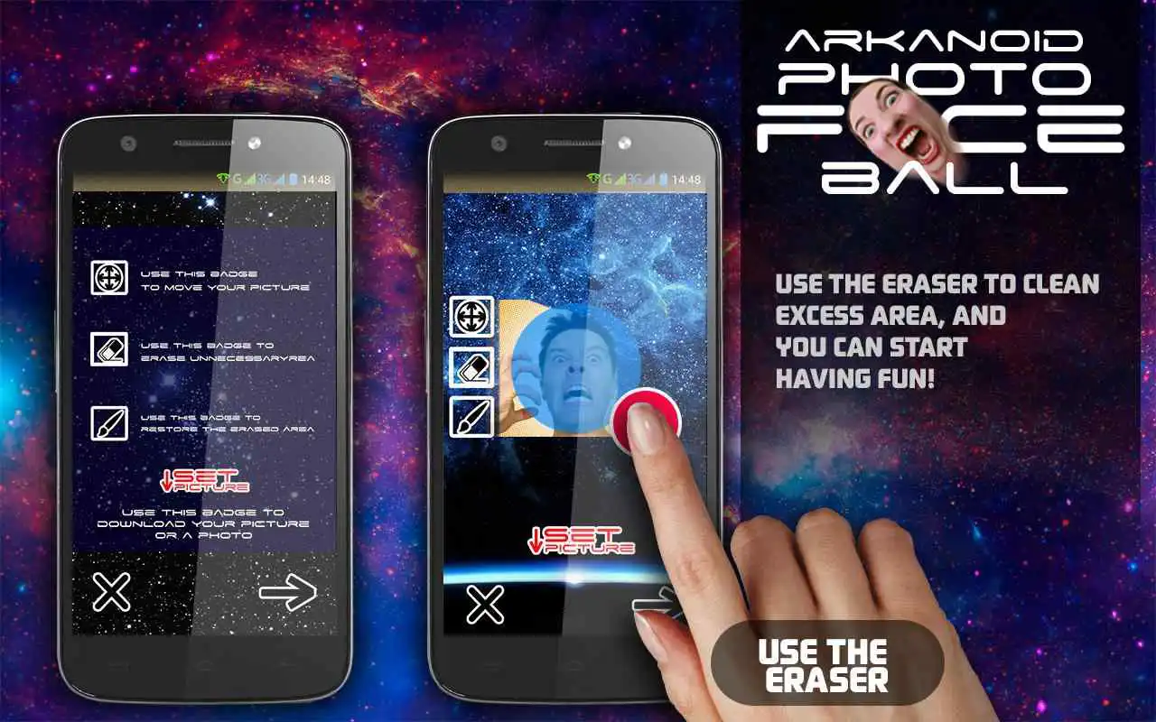 Play Arkanoid Photo Face Ball