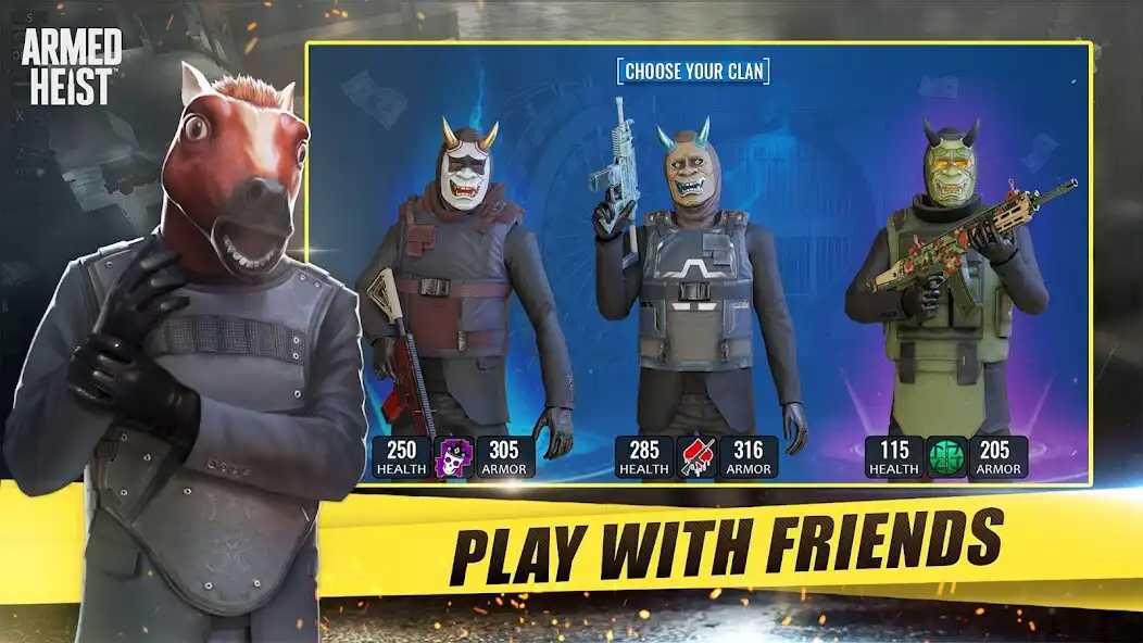 Play Armed Heist: Shooting games as an online game Armed Heist: Shooting games with UptoPlay