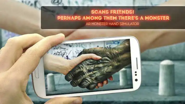 Play AR monster hand simulator