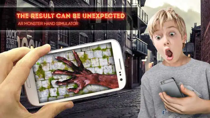 Play AR monster hand simulator