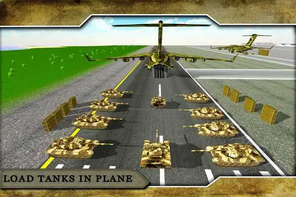 Play Army Airplane Tank Transporter
