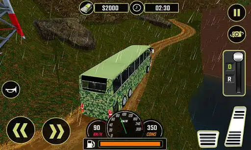 Play Army bus driving games 3d as an online game Army bus driving games 3d with UptoPlay