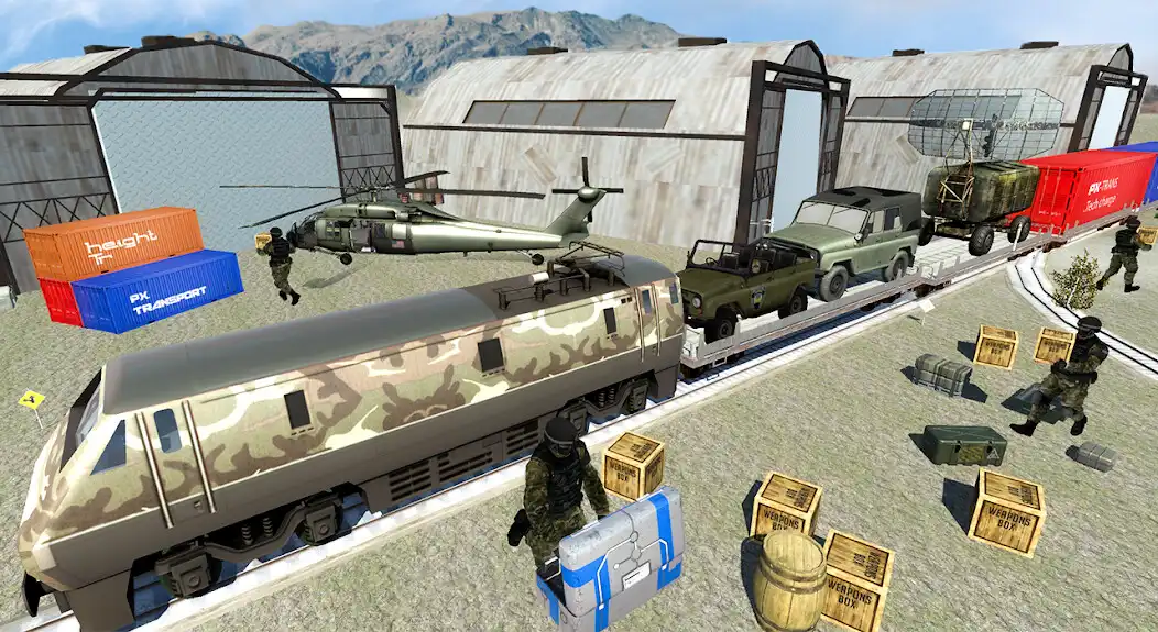 Play Army Cargo train  Game 2022 as an online game Army Cargo train  Game 2022 with UptoPlay