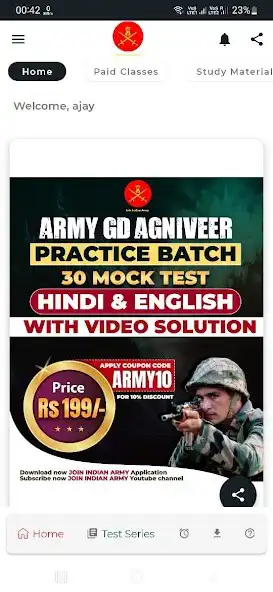 Play Army Exams Official  and enjoy Army Exams Official with UptoPlay