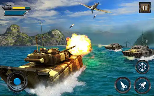 Play Army Tank Battle War On Water : Armoured Vehicle as an online game Army Tank Battle War On Water : Armoured Vehicle with UptoPlay