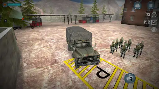 Play Army Truck Checkpost Drive 3D as an online game Army Truck Checkpost Drive 3D with UptoPlay