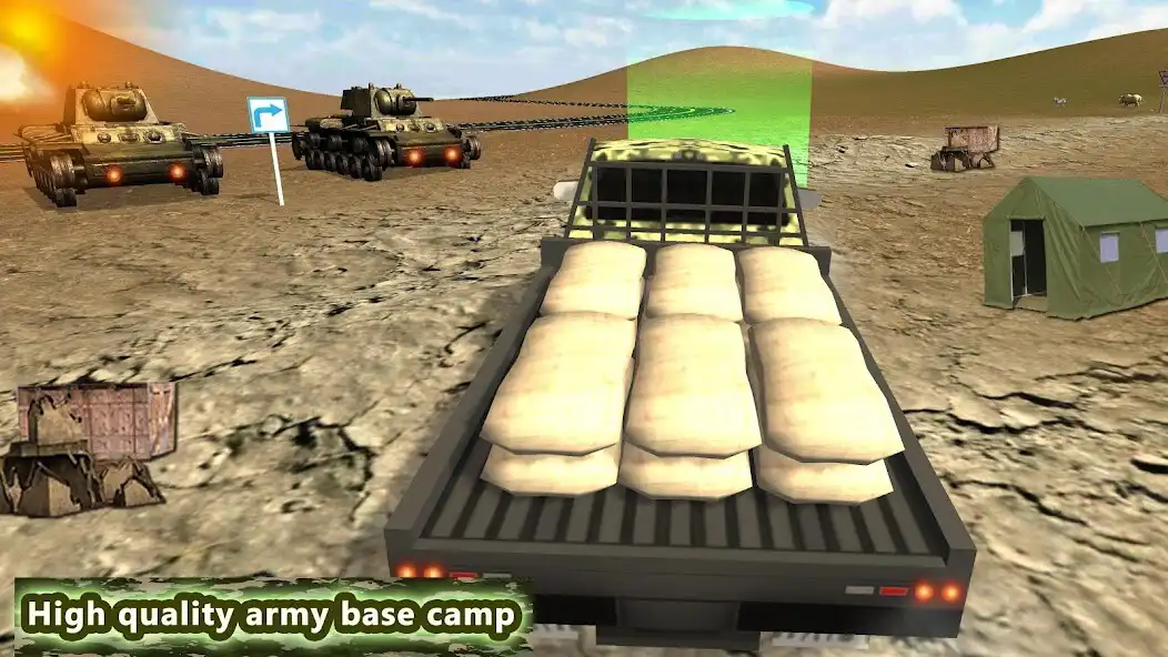 Play Army truck driver: 4x4 truck simulator 2020 as an online game Army truck driver: 4x4 truck simulator 2020 with UptoPlay