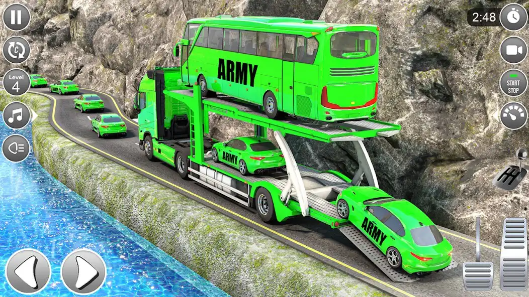 Play Army Truck Transporter Game 3D as an online game Army Truck Transporter Game 3D with UptoPlay