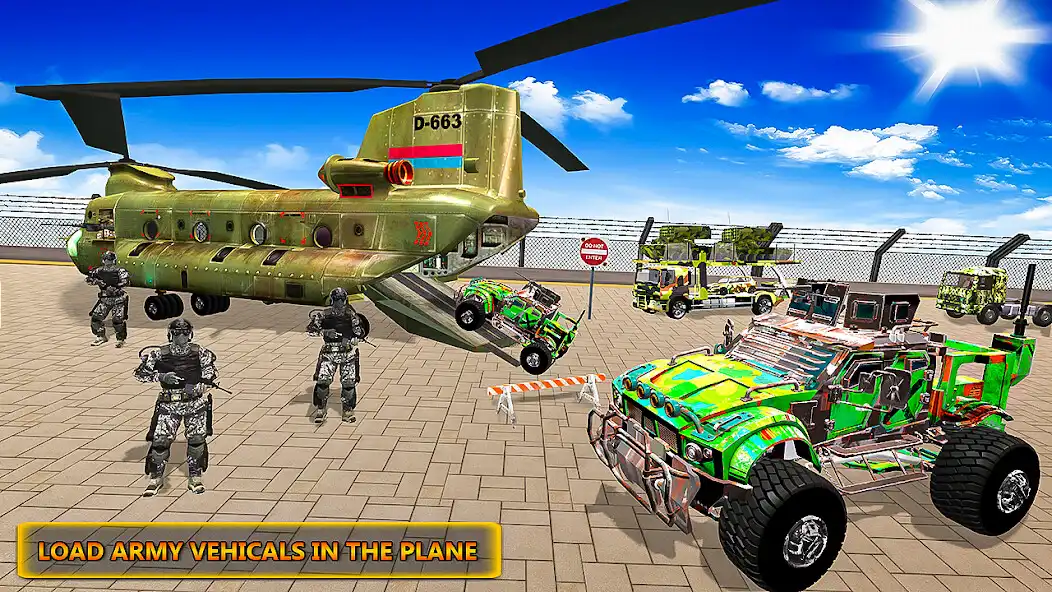 Play Army Truck Vehicle Transporter as an online game Army Truck Vehicle Transporter with UptoPlay