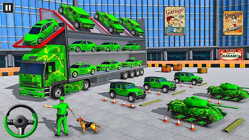 Play Army Vehicles Transport Truck as an online game Army Vehicles Transport Truck with UptoPlay