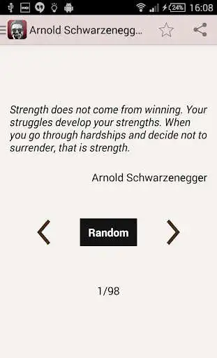 Play Arnold Schwarzenegger Quotes  and enjoy Arnold Schwarzenegger Quotes with UptoPlay