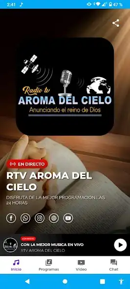 Play Aroma Del Cielo Radio  and enjoy Aroma Del Cielo Radio with UptoPlay