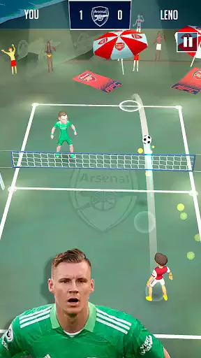 Play Arsenal Footvolley as an online game Arsenal Footvolley with UptoPlay