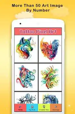 Play Artistic Coloring tattoo Pixel By Number