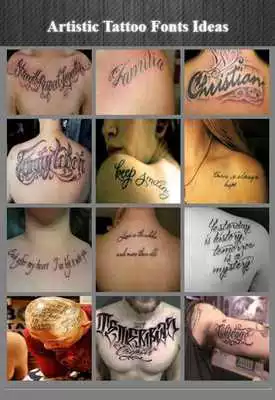 Play Artistic Tattoo Fonts Ideas