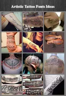 Play Artistic Tattoo Fonts Ideas